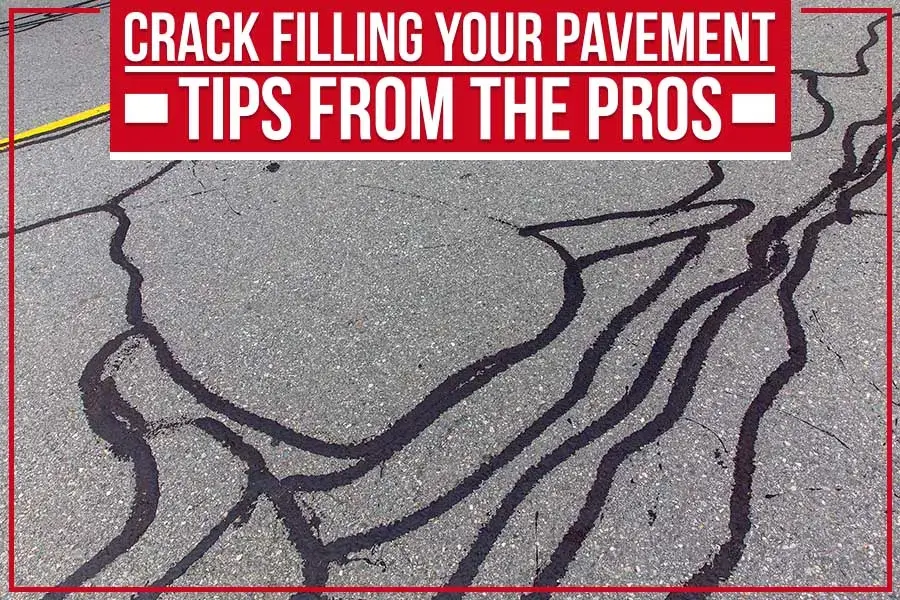 pavement prepared for crack filling