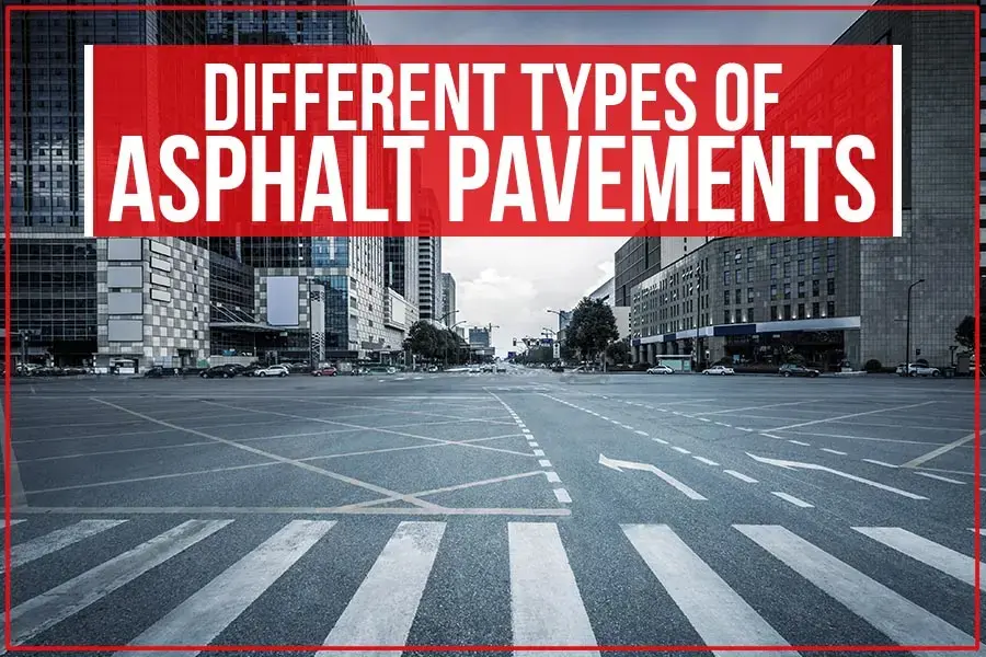 Different types of paved asphalt areas