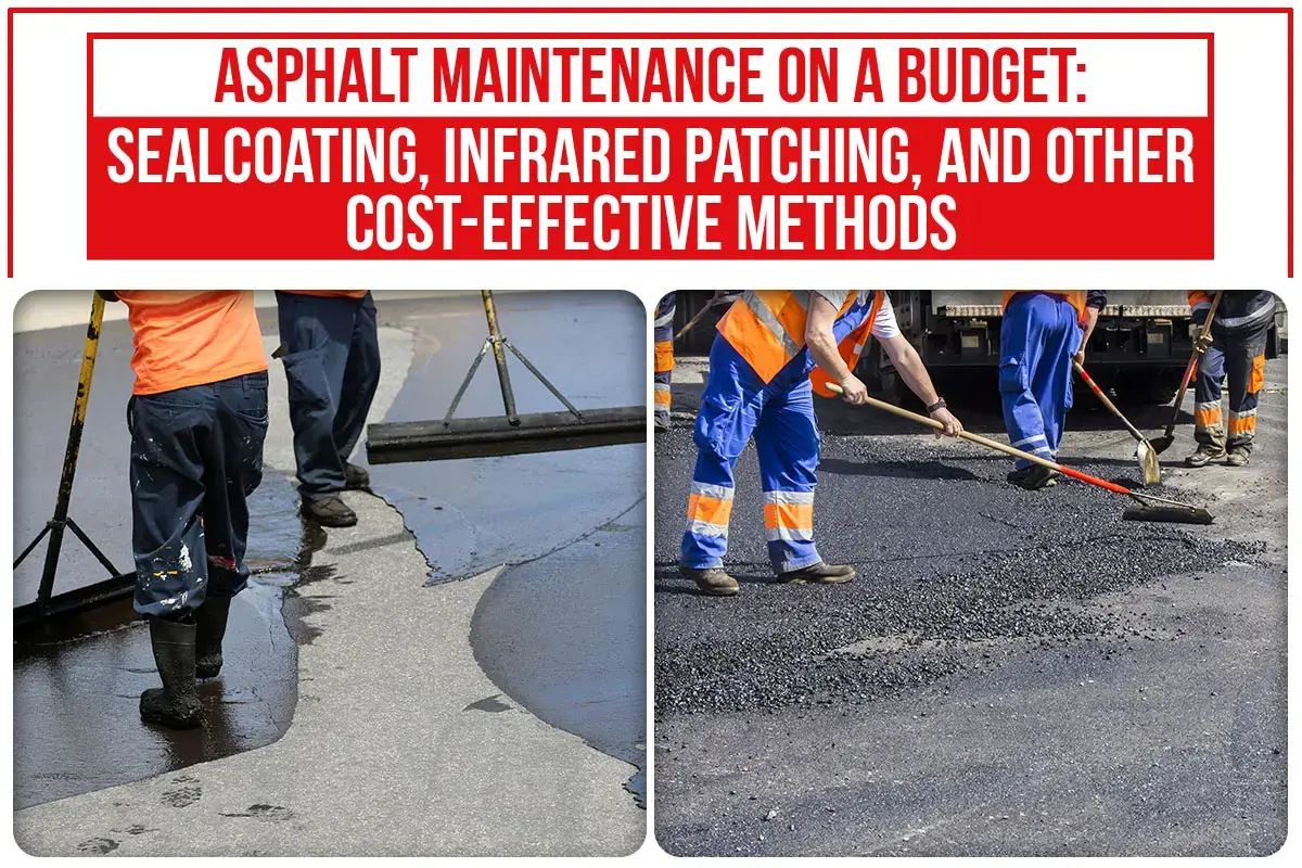 Doctor Asphalt crew sealcoating maintenance on a budget