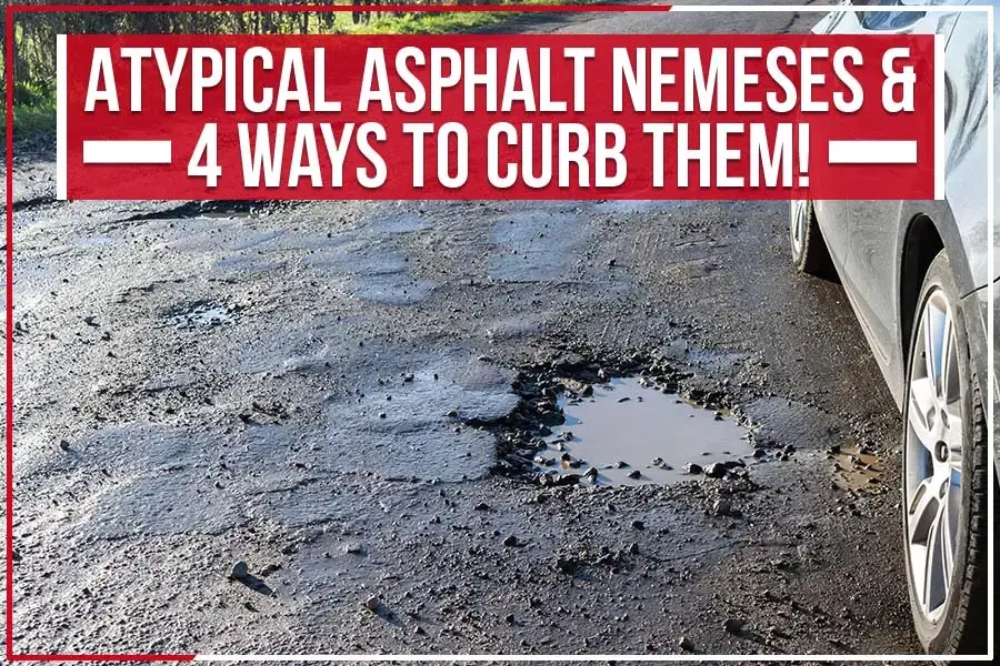 pothole in asphalt